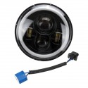 5.75inch Round LED Headlight Blue Halo Ring Angel Eyes For Jeep Wrangler JK TJ LJ CJ