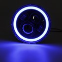 5.75inch Round LED Headlight Blue Halo Ring Angel Eyes For Jeep Wrangler JK TJ LJ CJ