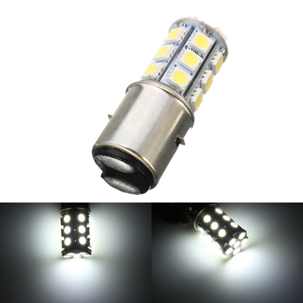 6000K 12V BA20D H6 24 LED SMD Motorcycle Moped ATV Pit Headlight Bulb