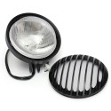 6Inch Black Metal Motorcycle Grill Cover Halogen Headlights For Harley Sportster