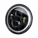 7inch 75W 6000K DRL Amber Halo Angle Eyes Projector LED Round Headlights Hi/Lo Beam Turn signal Light For Harley/Yamaha/Jeep