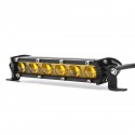 7 Inch 30W 6 LED Work Driving Fog Light Bar Spot Offroad ATV Boat 6D Amber/White