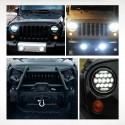 7 inch H4 H13 75W Round LED Headlights Projector For Harley Cafe Racer Motorcycle For Jeep