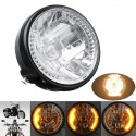 7inch Motorcycle Headlight Amber LED Turn Signal Light For Harley Cafe Racer