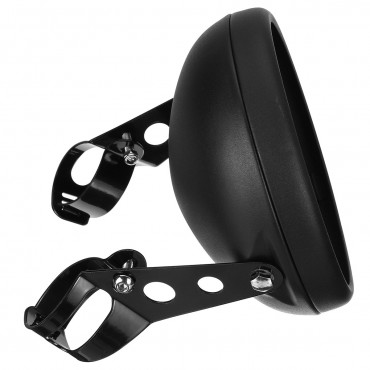 7inch Motorcycle Headlight Housing Cover Mount & Bracket Round Headlamp Black