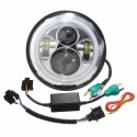 7inch Round Hi/Lo Beam LED Halo Ring DRL Signal Lamp Headlights For Harley/Jeep