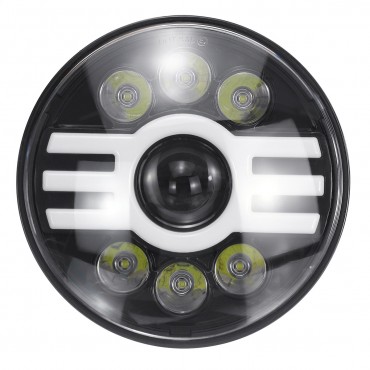 7inch Motorcycle Halo Ring LED Headlight Front Light IP68 For Yamaha For Honda For Kawasaki