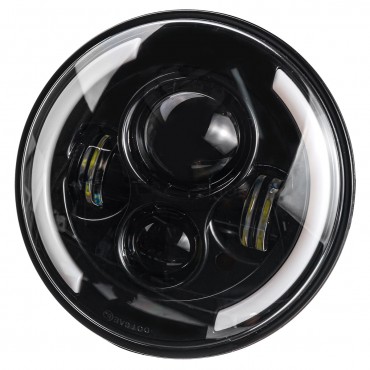 7inch Motorcycle LED Projector Headlight Hi-Lo Beam Round For Jeep For Wrangler