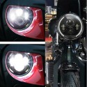 7inch Motorcycle LED Projector Headlight Hi-Lo Beam Round For Jeep For Wrangler