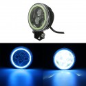 9V-30V 12V Round LED Hi/Lo Beam Work Light With RGB Angel Halo Spot Headlight