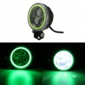 9V-30V 12V Round LED Hi/Lo Beam Work Light With RGB Angel Halo Spot Headlight