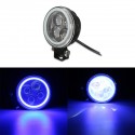 9V-30V 12V Round LED Hi/Lo Beam Work Light With RGB Angel Halo Spot Headlight