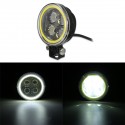 9V-30V 12V Round LED Hi/Lo Beam Work Light With RGB Angel Halo Spot Headlight