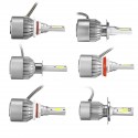 9V-36V H1/H4/H7/H11/9005/9006 COB LED Headlights Bulbs Conversion Kit White