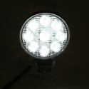 9V-85V 27W LED Work Light Waterproof Headlight White/ White Blue Light Round Fog Lamp Car Motorcycle