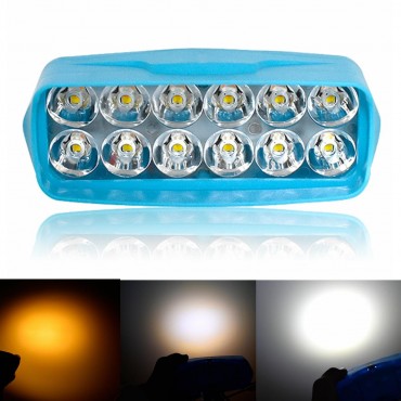 15W Tricolors in One LED Motorcycle/Car Headlights DRL Daytime Running Lights Automotive/Bike/4x4 Work Lamp Fog Lights