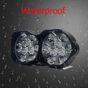 16W 2000LM 6500K Motorcycle LED Headlights Scooter Fog Spotlight White Drive Working