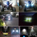 2pcs 9V-85V 12V 1000Lm Super Bright Motorcycle LED Headlights Waterproof Lamp Scooter Spotlight 6500K White Work Car Fog Spot Lights