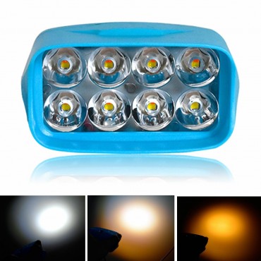 3colors in One Lamp LED Motorcycle Fog Lights DRL Switch Car/Pickup/Bike/4x4 Work Headlights Daytime Running Light