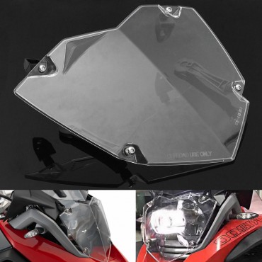 Front Headlight Guard Clear Cover Lens Protector For BMW R1200GS ADV WC 13-17