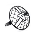 Motorcycle Black Grill Mesh Headlight Cover Retro Vintage Arrow Style Side Mount Mask CG125 GN125