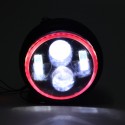 Motorcycle Cafe Racer COB LED Projector Angel Eye Headlights Lamp