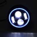 Motorcycle Cafe Racer COB LED Projector Angel Eye Headlights Lamp