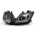 Motorcycle Headlight Assembly Angel Eyes Front Clear Headlight Headlamp For Kawasaki NINJA 250 300 ZX6R ZX 6R 2013-2016