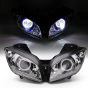 Motorcycle Headlight Assembly Angel Eyes Front Clear Headlight Headlamp For Yamaha R15