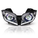 Motorcycle Headlight Assembly Angel Eyes Front Clear Headlight Headlamp For Yamaha R15