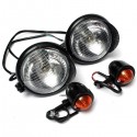 Motorcycle Spot Lightt Bar Set With Two Turn Signals For Harley Custom