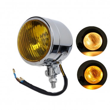 Motorcycle Vintage Custom Headlight Fog Light HS1 12V 35W Front Lamp Universal