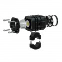 Pair 12V 20W 6000K IP67 Black/Sliver Motorcycle LED Yellow & White Headlights Flash Strobe Light Waterproof High Power