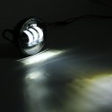 Pair 4 Inch 30W 6000K LED Headlights Flood Fog Passing Light White Lamp Fit For Harley