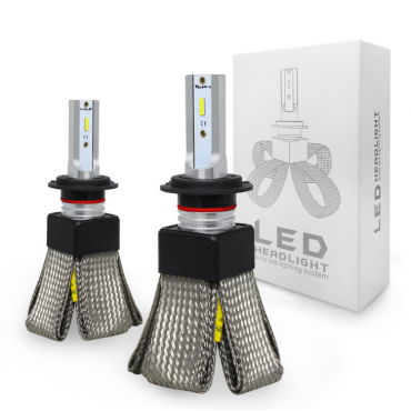 2pcs 12V/24V T8 LED Bulb H1/H4/H7/H11/9005/9006 White Headlights 60W 6000Lm COB Headlamp Auto Fog Light Lamp Bulb