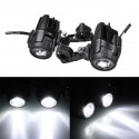 Second Generation LED Auxiliary Fog Light Spot Beam Lamp Aluminum Alloy With Wiring Harness Switch Cable For BMW R1200GS F800GS