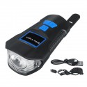 USB Rechargeable LED Bike Light Set Headlights Caution Bicycle Lights with Bell