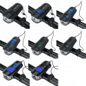 USB Rechargeable LED Bike Light Set Headlights Caution Bicycle Lights with Bell