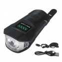 USB Rechargeable LED Bike Light Set Headlights Caution Bicycle Lights with Bell