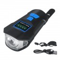 USB Rechargeable LED Bike Light Set Headlights Caution Bicycle Lights with Bell