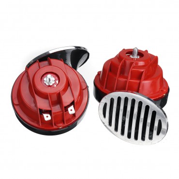 1 Pair DC 12V Super Loud 300dB Universal Air Snail Horn Waterproof For Motorcycle Car Truck