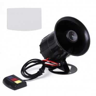 100W 12V 3 Tone Sound Loud Car Motorcycle Warning Alarm Police Fire Siren Horn