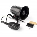 12V 100W 6 Sound Loud Car Warning Alarm Police Fire Siren Air Horn PA Speaker