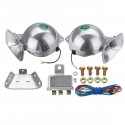 2pcs 12V 350dB Electric Bull Horn Metal Super Loud Raging Sound Waterproof For Car Truck Motorcycle Boat