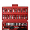 46PCS Auto Repair Tools Combination Set Manual Socket Wrench Moto Protection Tools