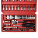 46PCS Auto Repair Tools Combination Set Manual Socket Wrench Moto Protection Tools