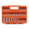 53Pcs 1/4inch Drive Socket Ratchet Wrench Combo Bit Set Car Motorcycle Repair Hand Tool Kit