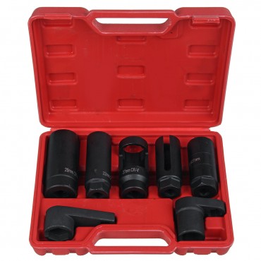 7pcs 22mm/27mm/29mm Oxygen Lambda Sensor Socket Engine Removal Tool Set Kit