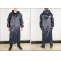 Adult Raincoat Jumpsuit Overalls Mens Women Coat Hooded Long Rainsuit Waterproof