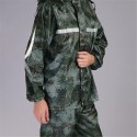 Camouflage Raincoat Camping Hiking Motorcycle With Waterproof Face Mask Adult Rainwear Suits